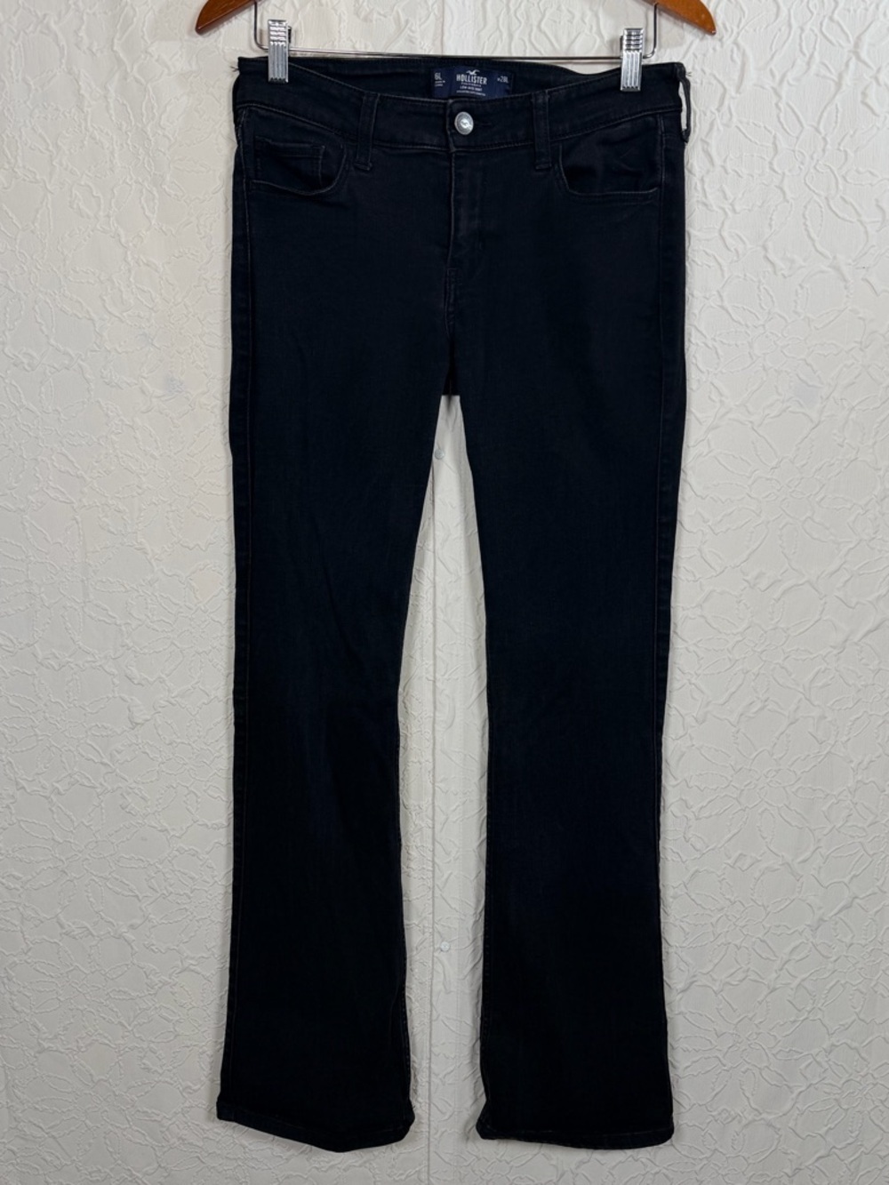 Hollister Soft Stretch Low Rise Boot Cut Black Jeans Sz 6L
